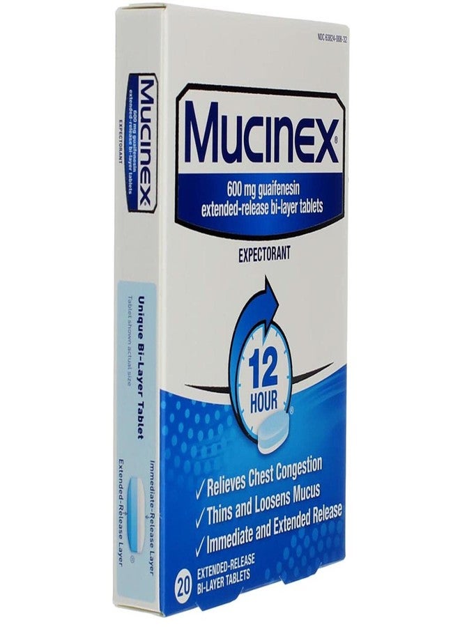 Mucinex 12-Hour Chest Congestion Expectorant Tablets, 20 Count (Pack of 2) - Image 4